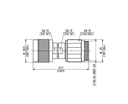 HuberSuhner/Adapter/32_N-PC7-50-1/1--_UE